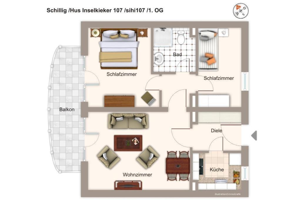 דירות שיליג Hus Inselkieker Hus Inselkieker 107 מראה חיצוני תמונה